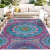 Arenarug Meditation Indoor Outdoor Rug 5x8 ft Mandala Pattern Rug