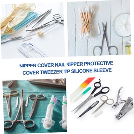 Operitacx 3sets Nipper Sleeve Non Slip Replacement Cover for Manicure Tools Durable Protective Sleeve for Tweezers Easy to Use and Store for Nail Care and Grooming 200pcs*3
