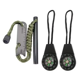 KQOZG Feuerstahl Outdoor Survival mit extra starkem Paracord - Feuerstarter extrem langlebig