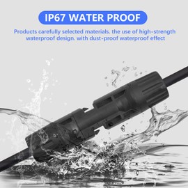 Dongge Solar Cable Y Splitter 1 Pair Solar Panel Plug Photovoltaic Cable, Solar Connection Y-Branch Parallel Adapter for Solar System Ready to Plug 30A