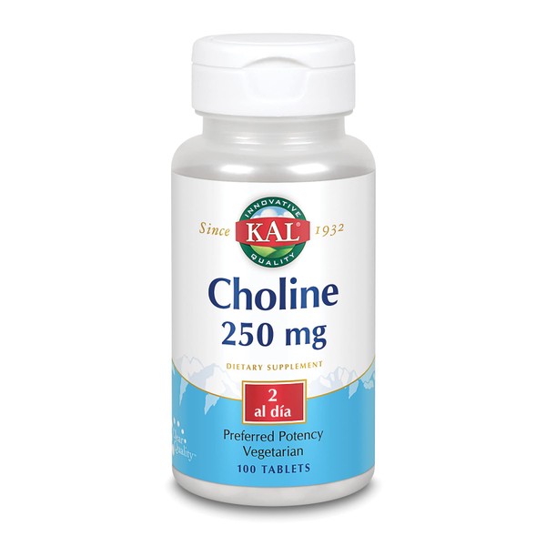 KAL Choline Tablets, 250 mg, 100 Count