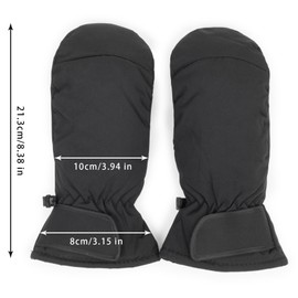 KorhLeoh Winter Ski-Mittens for Men Women - Outdoors Waterproof Windproof Cold-Weather Anti-Slip Gloves for Snowboard Hiking (S/M)