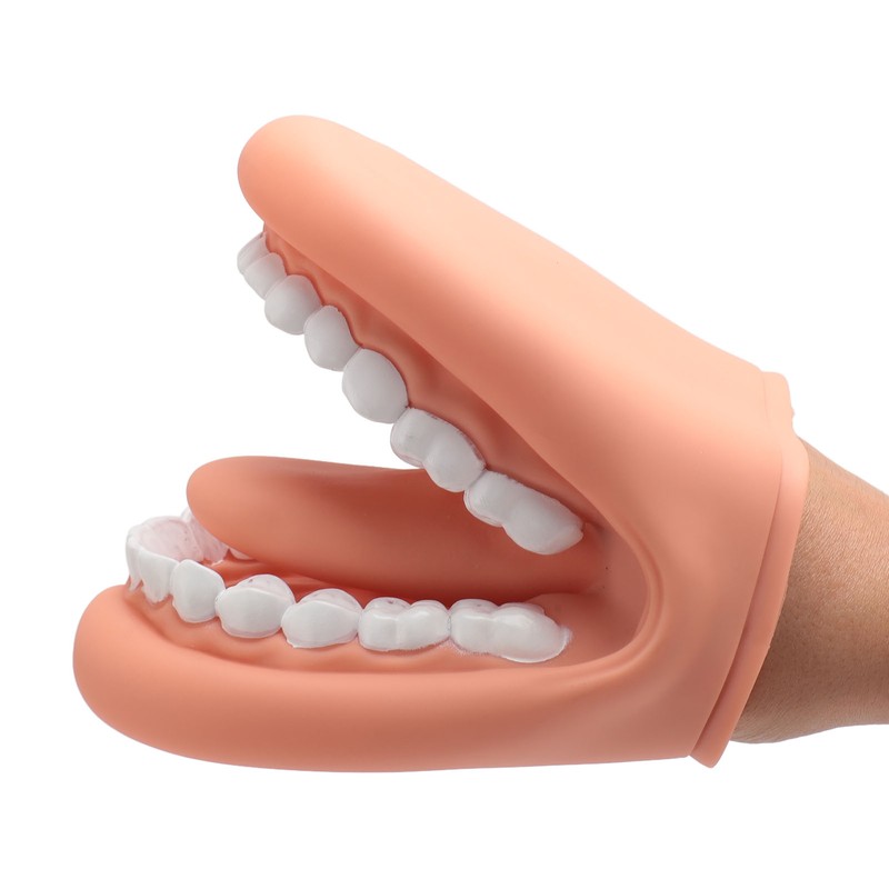 Mouth Puppet with Tongue 28 Teeth Silicone Speech Therapy Demonstration