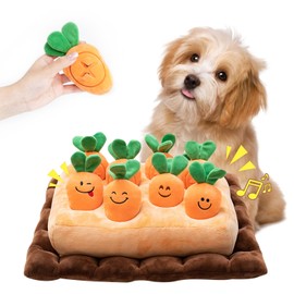 Dog Toy, Dog Chew Toy, Carrot Field, Carrot Harvesting 2nd Generation, Nosework Mat, Educational Toy, Pet Supplies, Lack of Exercise, Stress Relief, Home Destruction Prevention Measures (8 Carrots