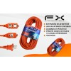 Extensión Eléctrica Uso Rudo Multicontactos 20 Metros 15a Naranja