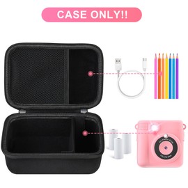 BOVKE Carrying Case Compatible with OPERHOO/YORKOO/Gofunly/CHRERNA/AORILE Instant Print Camera for Kids, Christmas Birthday Gifts Toddler Digital Video Cameras Holder, Black
