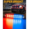 HLauto D32 Dual Color Grille Emergency Strobe Lights: 4Pcs 32
