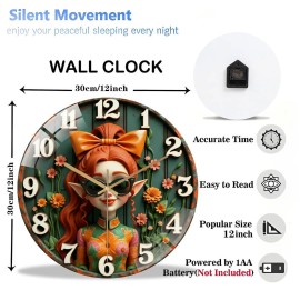 Premium 30x30cm Round Glass Wall Clock with Scratch-Resistant Coversheet size: 12 in, color: White