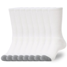 WANDER - Calcetines deportivos para mujer, 8 pares de calcetines deportivos de algodón para correr, para mujer, 7-10/10-14, 8 pares A-white, 10-14