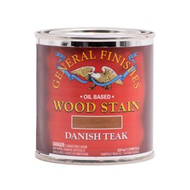 General Finishes Oil Based Penetrating Wood Stain, 1/2 Pint, Danish Teak
