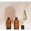 4 Pack 100mL Amber Glass Essential Oil Roller Bottles,Refillable Massage