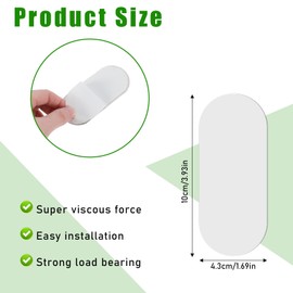 5Pcs Self Adhesive Strips, Replacement Adhesive Strips Paper Towel Holder Under Cabinet Adhesive Strip Replacement for Under Cabinet Paper Towel Holders, 3.9 x 1.7 inch