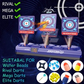 Juguetes para Niños 6 a 15 Años, Objetivos de Tiro para Nerf Flechas con Pistola de Dardos Espuma, 60 Darts y 1 Dart Pulsera, Diana para Nerf Gun, Juego de Disparo, Regalos Cumpleaños Infantiles