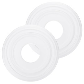 PATIKIL Ceiling Medallion, 2 Pcs 12" OD x 4" ID PU Decorative Ceiling Light Medallion Chandelier Medallion Molded Ceiling Light Cover Plate for Ceiling Light Fixtures Fans, White