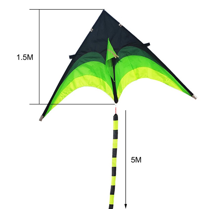 Delta Kite 1.6m Easy to Fly Portable Classic Triangle Kite