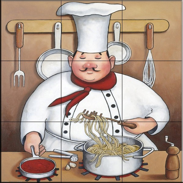 Tile Mural - Chef 1 - by John Zaccheo