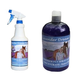 Natural Lavender Fly Spray for Horses + Concentrate Makes one Gallon - with pure Lavender oil