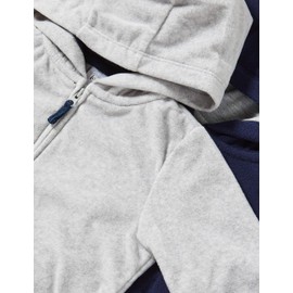 Simple Joys by Carter's Boys' Toddler 2-Pack Fleece Full Zip Hoodies, Gray/Navy, 3T