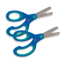 Lefty’s Left Handed Scissors for Kids Ages 3-8 Blue - Blunt Tip Stainless Steel Soft Grip - Back to School, Preschool Training, General Purpose - Gifts for Left-Handed People, Lefty Students & Childs