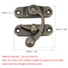 uxcell Antique Vintage Lock Clasp Right Latch Hook Hasp 42mm