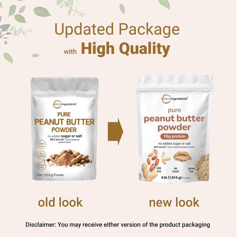 Pure PB Peanut Butter Powder, 4lbs (64oz) | 10g Protein