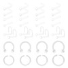 Clear Nose Piercing 18g 20g 22g L Shape Plastic Nose