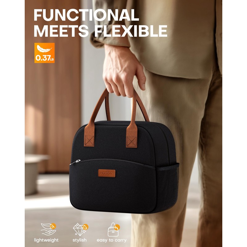 HOTOR Lunch Bag for Women & Men - Wear-Resistant Insulated