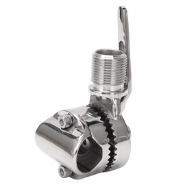 Marine VHF Antenna Mount,KIMISS 316 Stainless Steel Antenna Mount Adjustable Ratchet Mount for 7/8 to 1in Rails