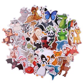 Mistree Animal Stickers for Children with Open Label, Children Could Use Yourself, Pack of 50