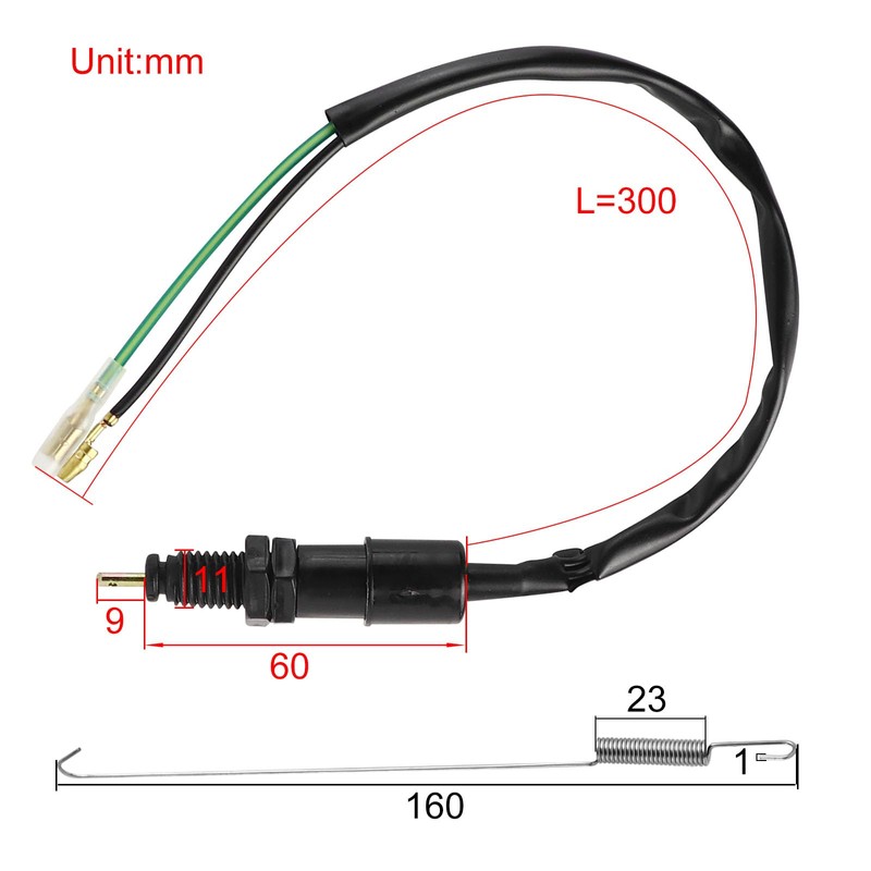 FLYPIG Universal Motorcycle Bike Rear Brake Light Switch with Spring