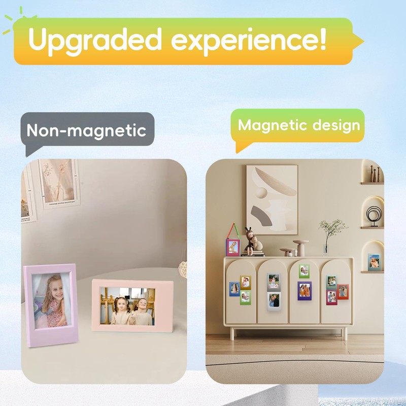 Adboros 40 Pack Magnetic Picture Frame 2x3 Picture Frame Bulk