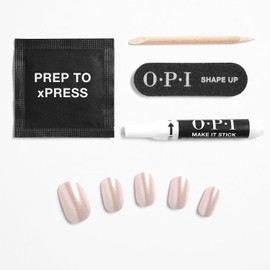 Bundle of OPI xPress/On Press On Nails, With Nail Glue, Short Pink Nails, Throw Me a Kiss + OPI Nail Envy, Nail Strengthening Treatment, Vegan Formula, 0.5 fl oz