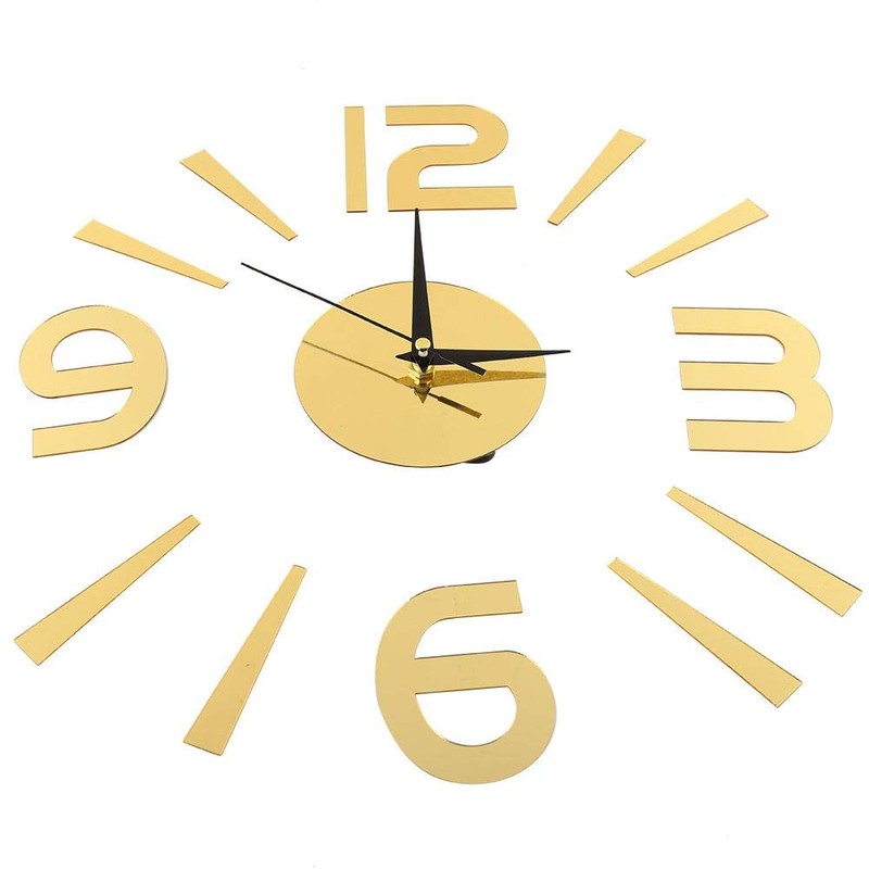 Wall Watch Decor, Wall Clock Sticker 3D Big Watch Decor