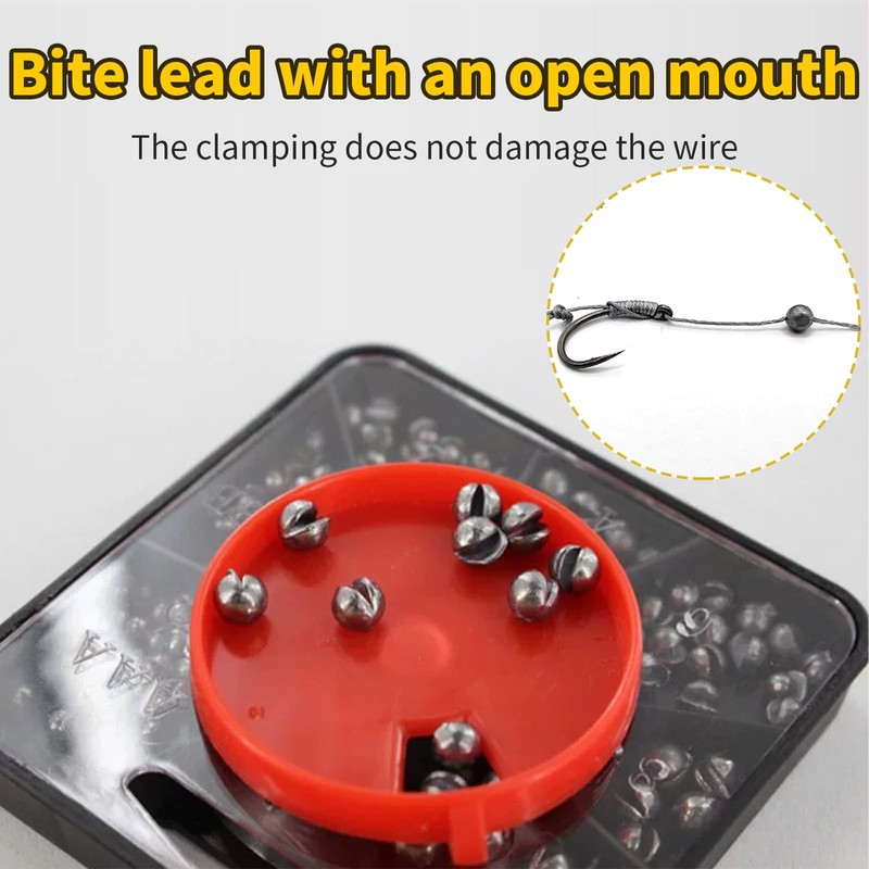 179PCS Split Shot Fishing Weights Set, 7-Compartment Sinkers Assortment Box,