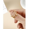 Morfetto Pack of 6 Stackable Gold Rings for Women, Non-Cloudy