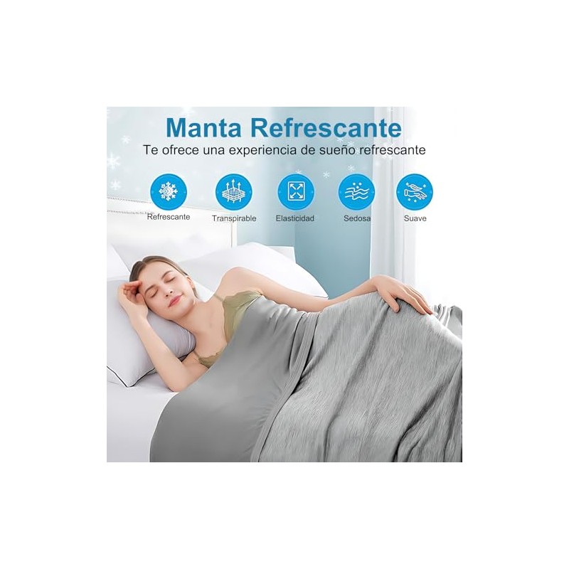 Cooling Blanket Suave Cómodo Cobija Enfriamiento Adecuado Personas Calor Dormir