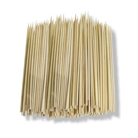 (Paquete con 100 piezas) Palitos de Bambú Para Brochetas: tamaño 30cm largo, Palitos para Fruta, Barbacoa, Kebab, Malvavisco, Manualidades. Tamaño 30cm. biodegradables