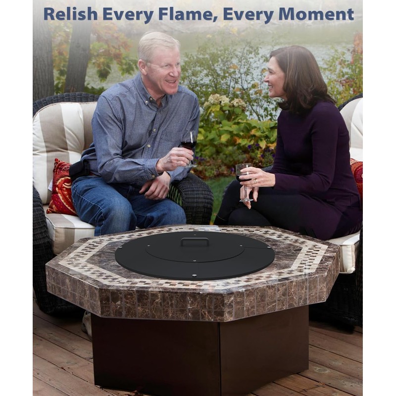 22" Round Fire Pit Lid Fits for Bonfire Pits up