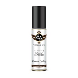 CA Perfume Impression of Tuscan Leather for Men Eau De Parfum Leather Scent Long Lasting Cologne for Men Travel Size TSA Ready for Day and Night Wear 0.33 Fl Oz 10ml