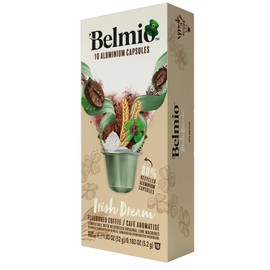 Belmio Irish Dream Coffee Pods - 100 Count (10 Packs of 10), Medium Roast (Intensity 6), Brews 4 oz. - Compatible with Original Nespresso Machines - Made in Belgium