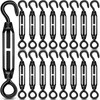 Chumia 16 Pcs M6/5/4 Turnbuckle Hook and Eye 304 Stainless