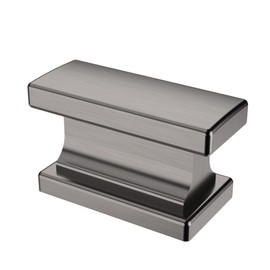 Alzassbg 10 Pack Brushed Black Nickel Cabinet Knobs, 1.46 Inch(37mm) Cabinet Hardware Rectangle Knobs for Cupboard and Drawers AL6061BBN