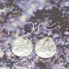 Sterling Silver Hammered Oval Disc Earrings