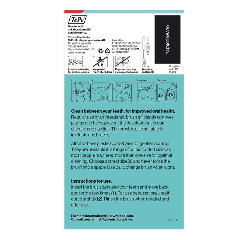 Tepe by TEPE Interdental Brushes, 0.5 mm, Red, 1 Pack