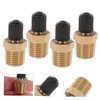 DOITOOL 3sets Brass Air Compressor Tank Valves Cap Threaded Tire