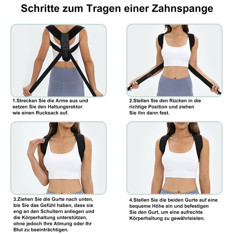 DAILIENFUS Posture Corrector Back Straightener for Men Women Breathable Posture