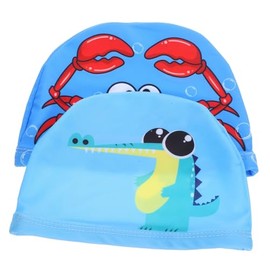 2 Piezas Gorro De Baño para Gorro De Baño para Bebé Tela Adulto Nadar Gorras De Natación Tapa De Natación por Diversión Poliéster