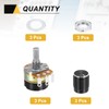sourcing map 3 Pack WH138 Potentiometer 20K Ohm Single-Joint Variable