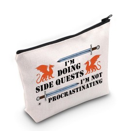 MNIGIU Dragons D20 RPG Gaming Gift Dragons Gamer Cosmetic Bag Gamer Geek Gift (SIDE Bag)