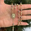 Santa Muerte Rosario Gold Plated 30”Long